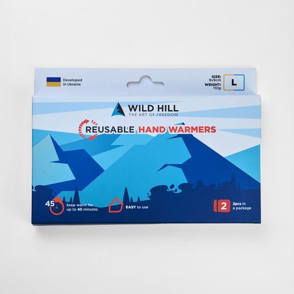 Многоразовая солевая карманная грелка для рук Wild Hill размер L - Упаковка 15 наборов (30 шт) 12345-002 фото